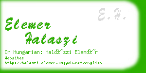 elemer halaszi business card